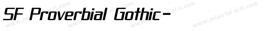SF Proverbial Gothic字体转换
